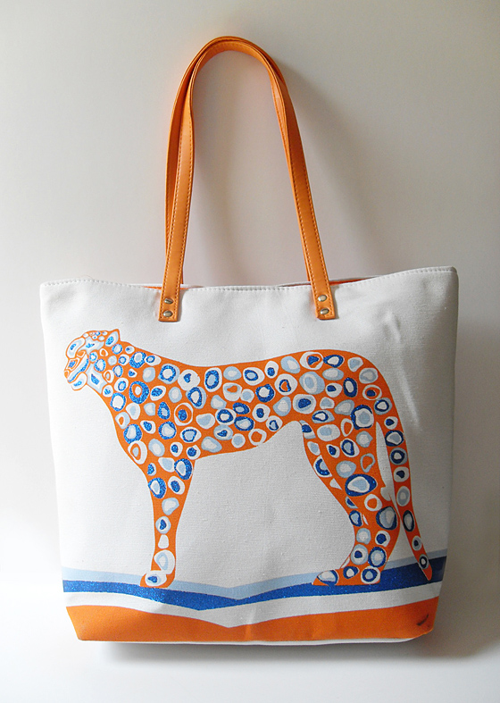 Cheetah: Orange -Embroidery: